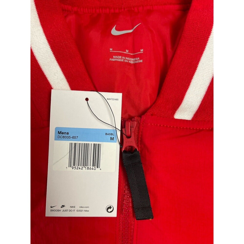 Nike Baseball Stock Dugout Jacket Long Coat Men Medium Red DC8335-657 NWT $150 - Picture 7 of 13